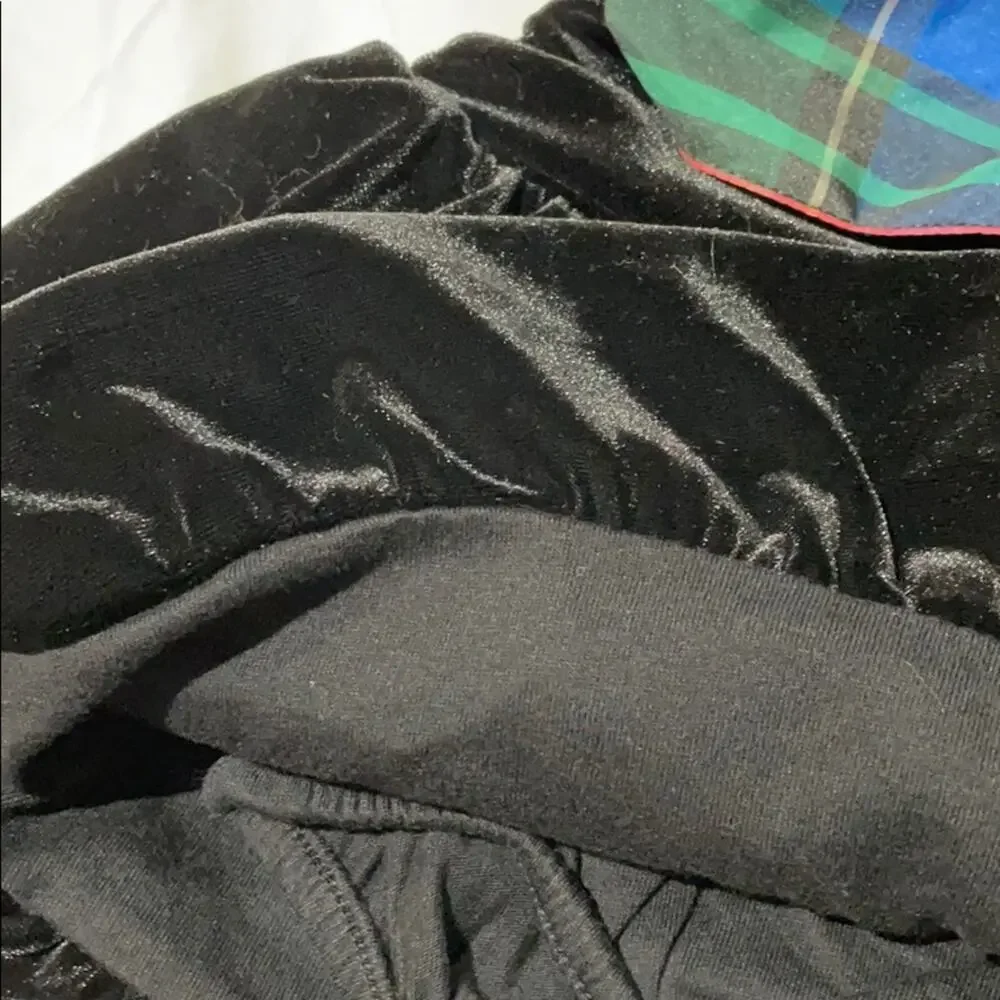 Ralph Lauren 18m black velvet skirt with plaid bow